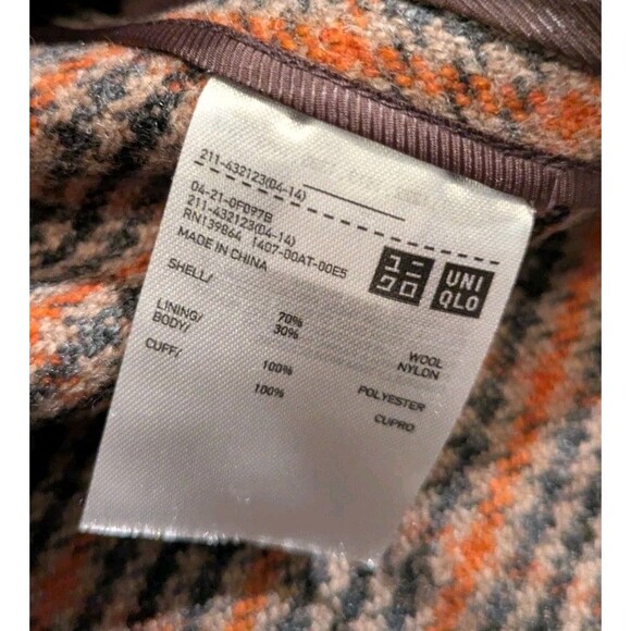 Uniqlo x Ines De La Fressange Wool Blend Plaid Blazer Jacket Women's Small - Picture 5 of 8